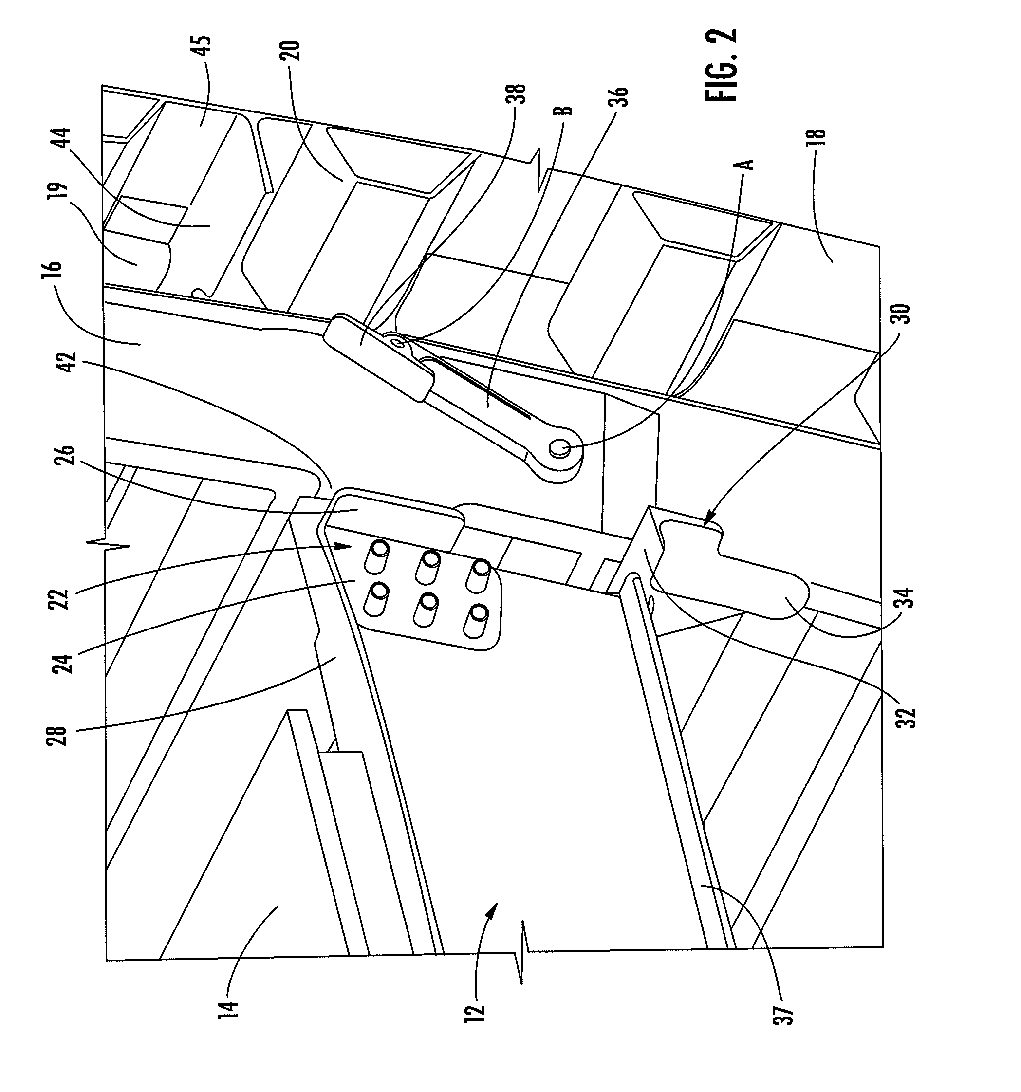 Floor beam assembly, system, and associated method