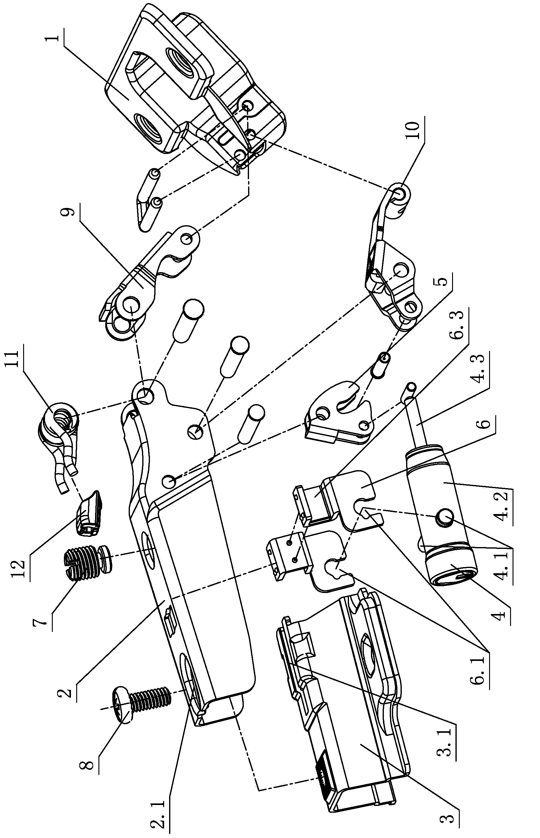 Hinge structure for quickly disassembling damper