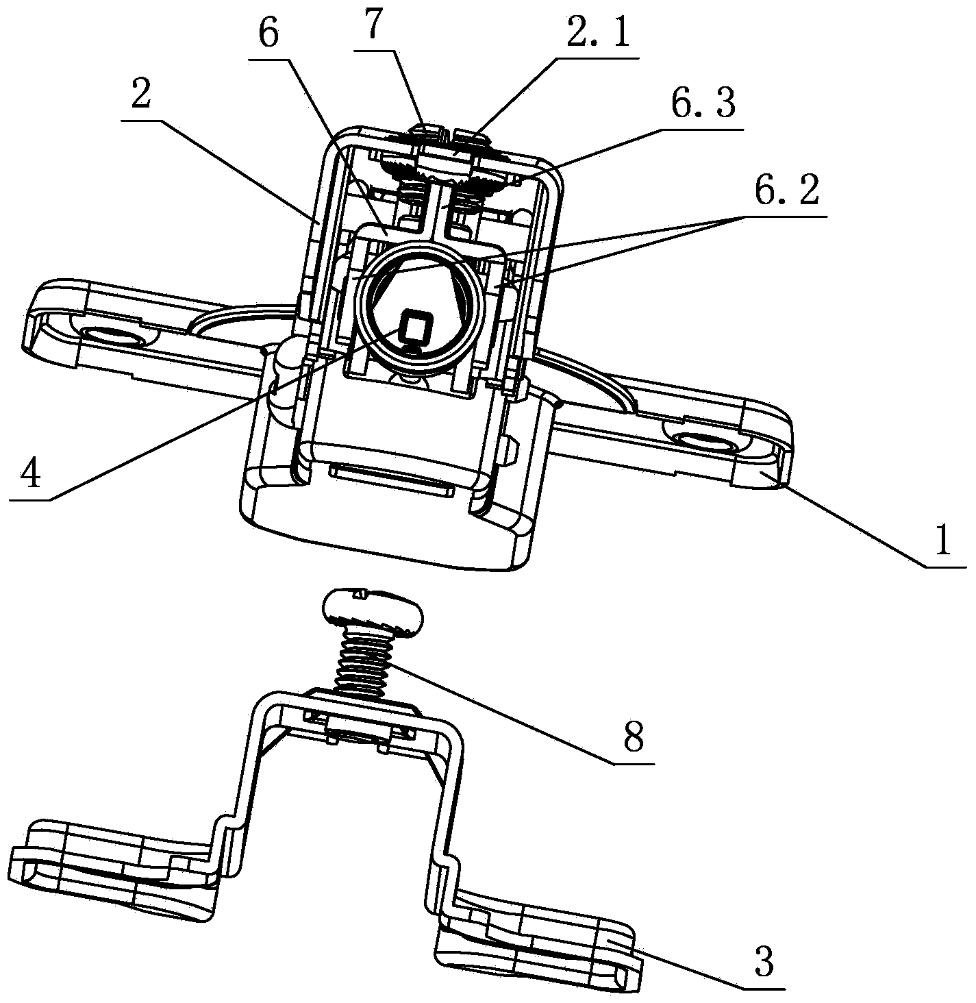 Hinge structure for quickly disassembling damper