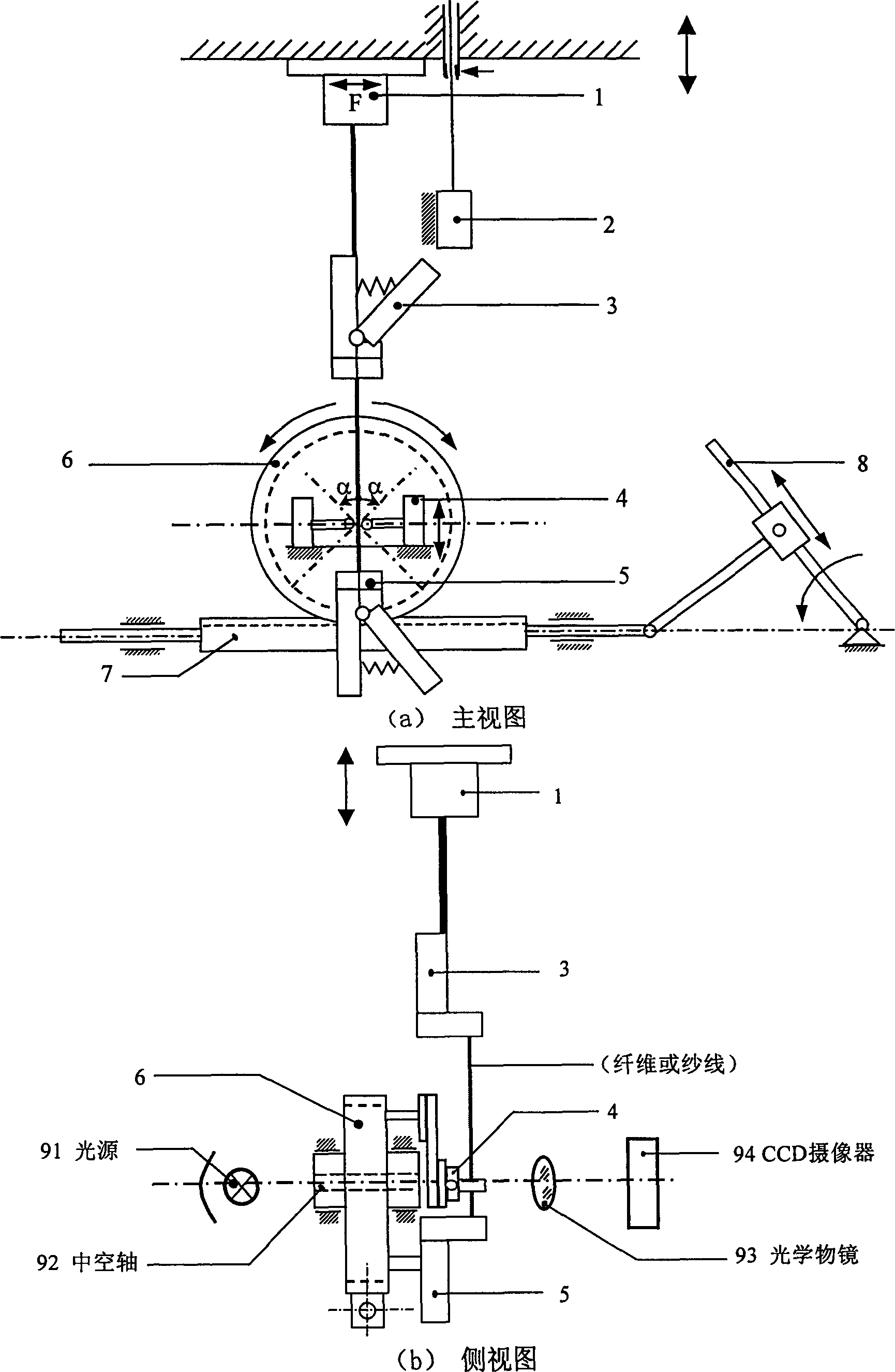 Measuring device for bending fatigue property of flexible material