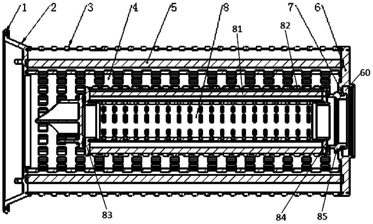 Built-in large-flow filtering element