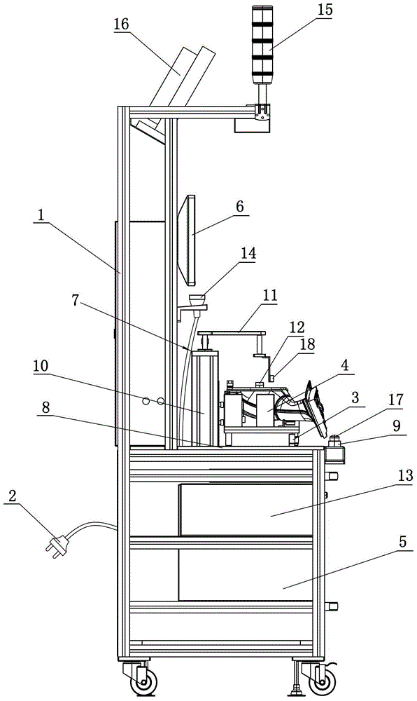 Vehicle rearview mirror factory inspection device