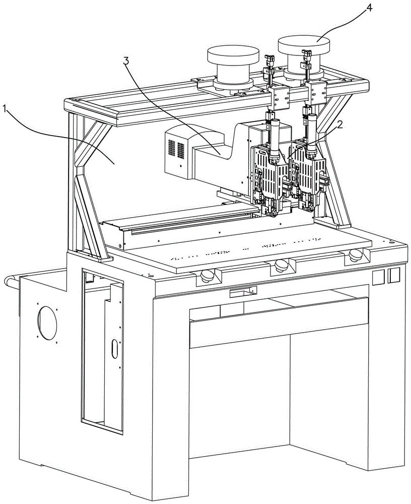 A material clamping flip nut implantation machine and its implantation method