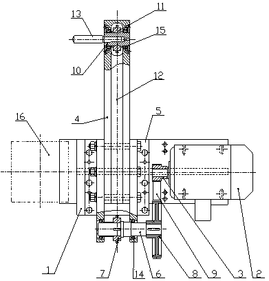 Power device of lathe for drilling blind holes in inner walls of embedded bearings