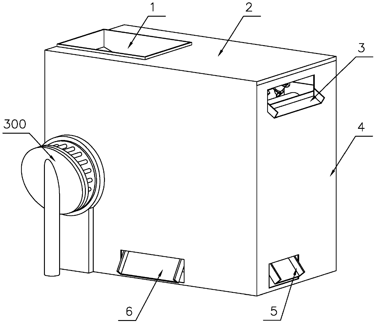 Building rubbish crushing and separating device