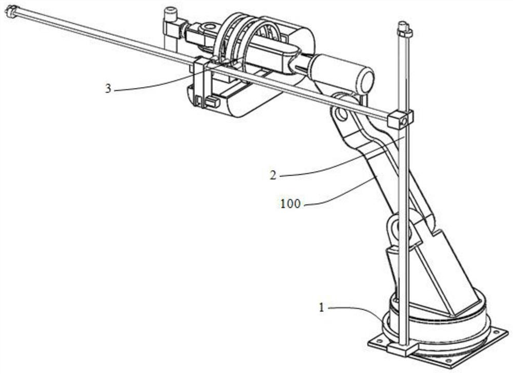 A cleaning device for daily maintenance of industrial robots