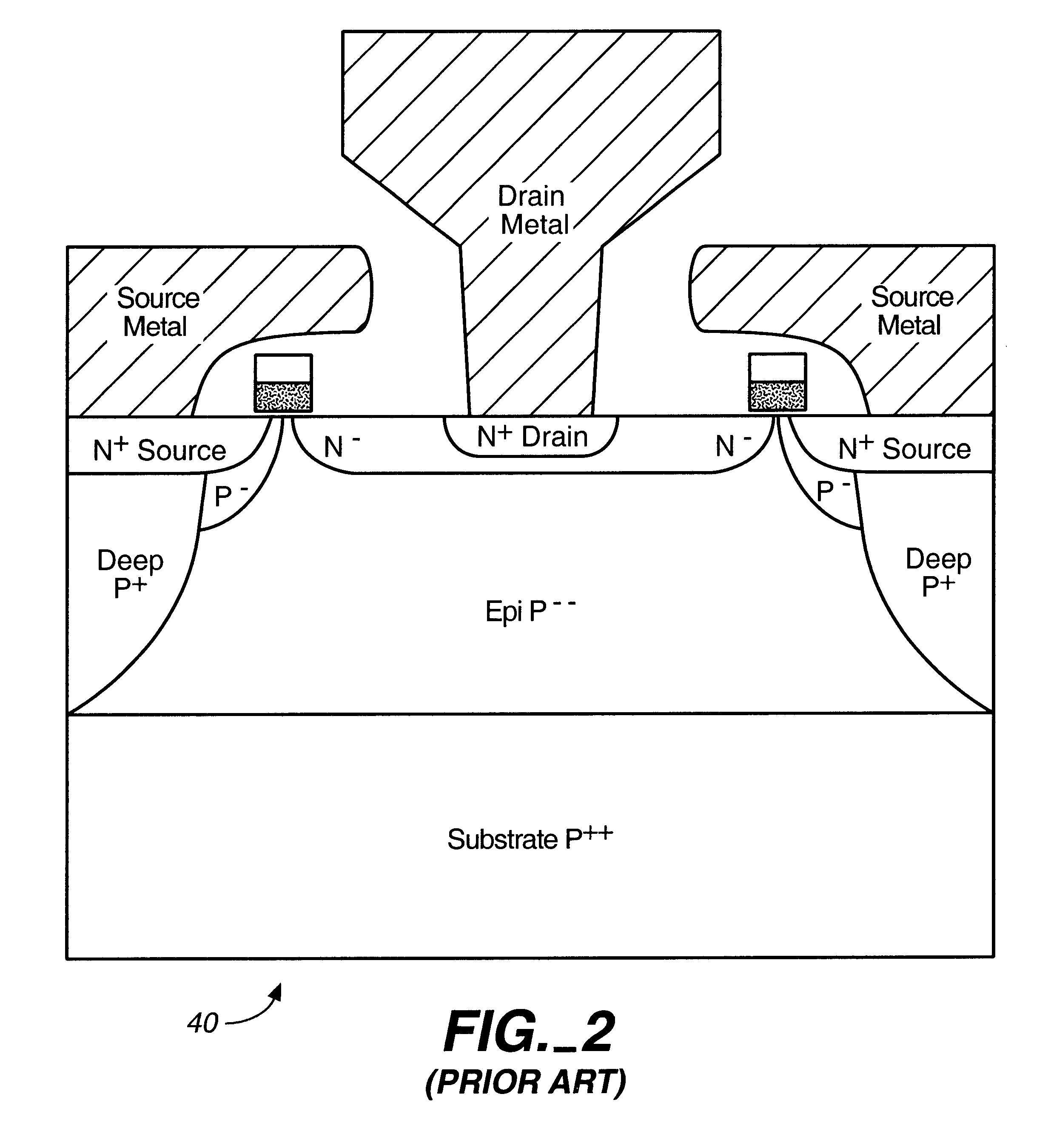 Microwave field effect transistor structure on silicon carbide substrate