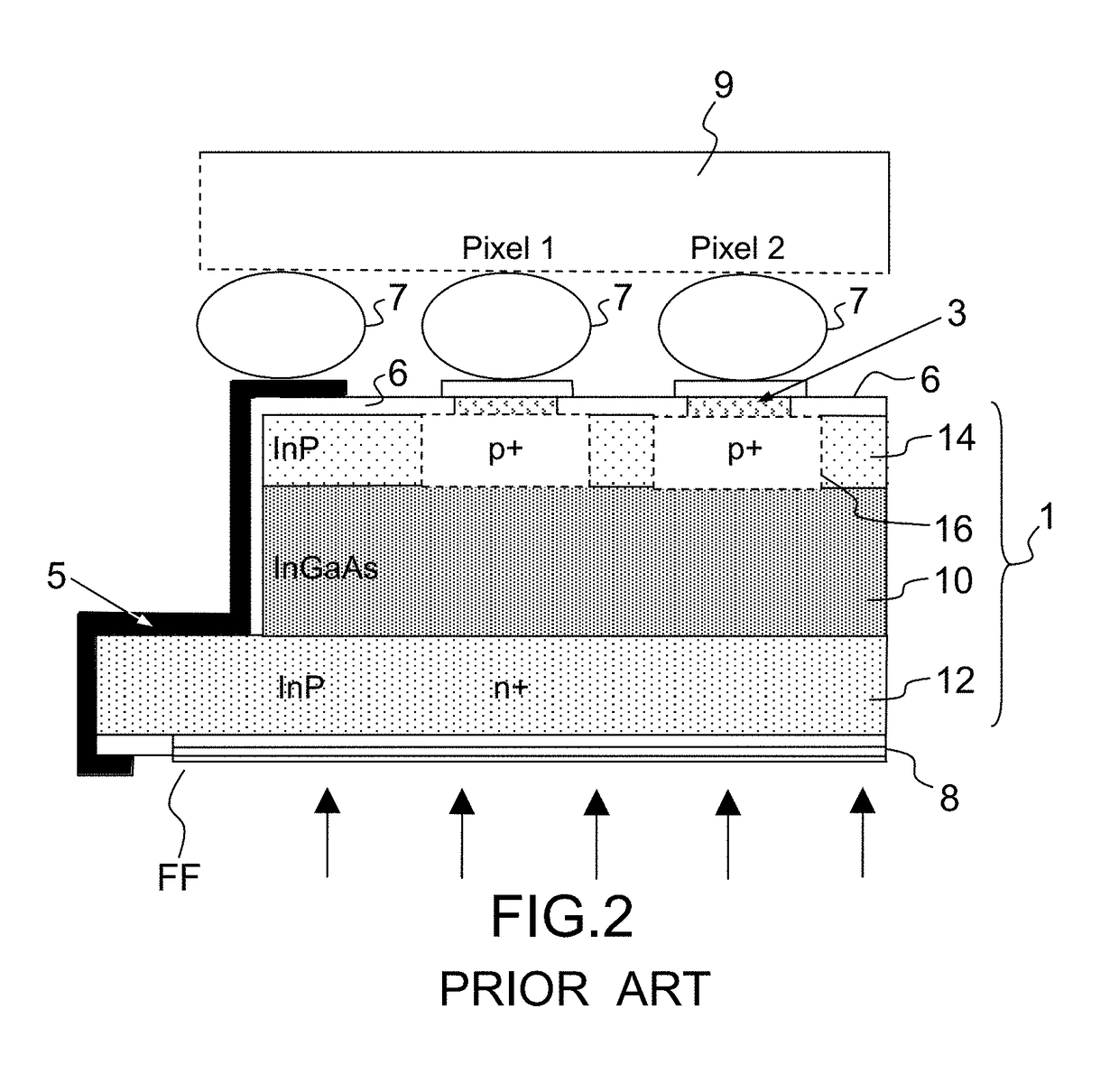 Quantum detection element with low noise and method for manufacturing such a photodetection element