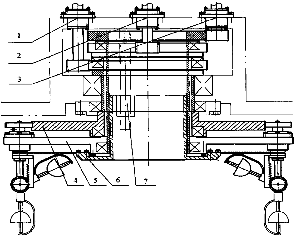 Space motion device for hemispherical resonance gyro coating