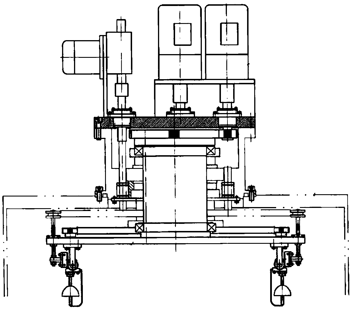 Space motion device for hemispherical resonance gyro coating