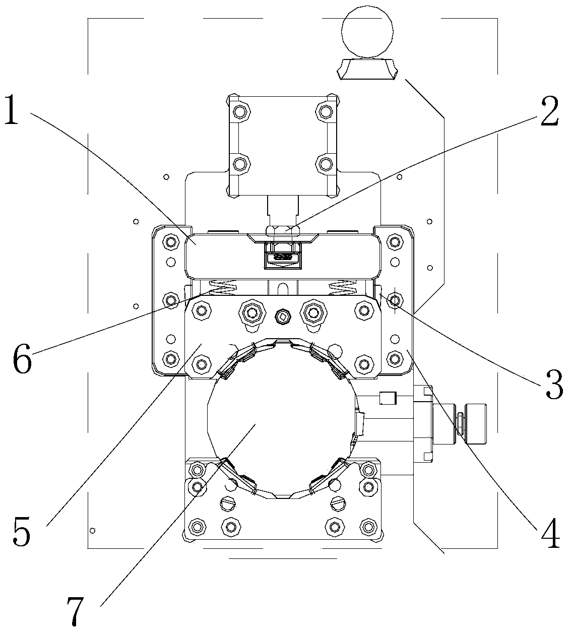 A self-locking device and method for mechanical fixing force clamping of thin-walled parts