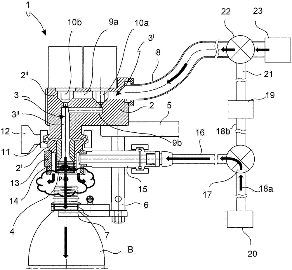 Filling device, filling machine and method for filling container