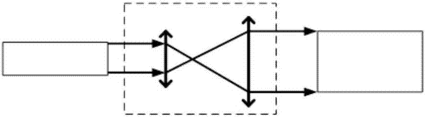 Motor vehicle exhaust gas detection light beam reflection device and detection system