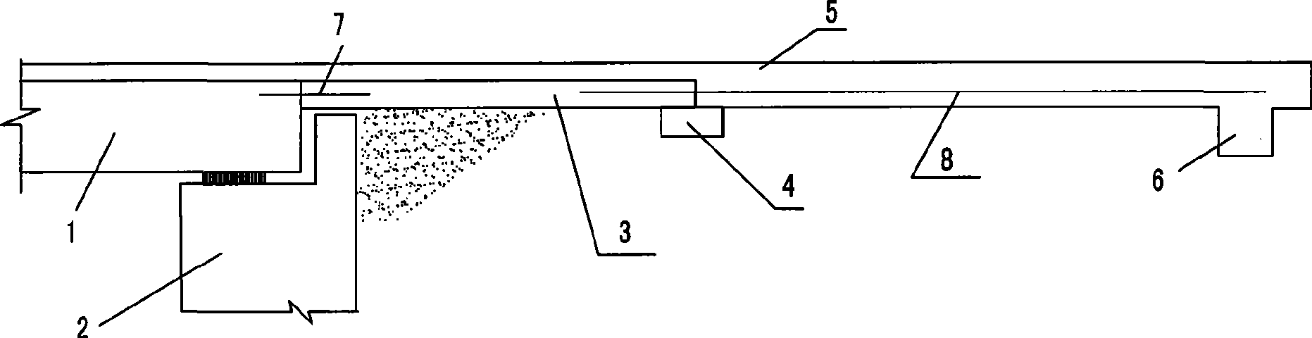 Structure of continuously reinforced link road pavement for seamless bridge