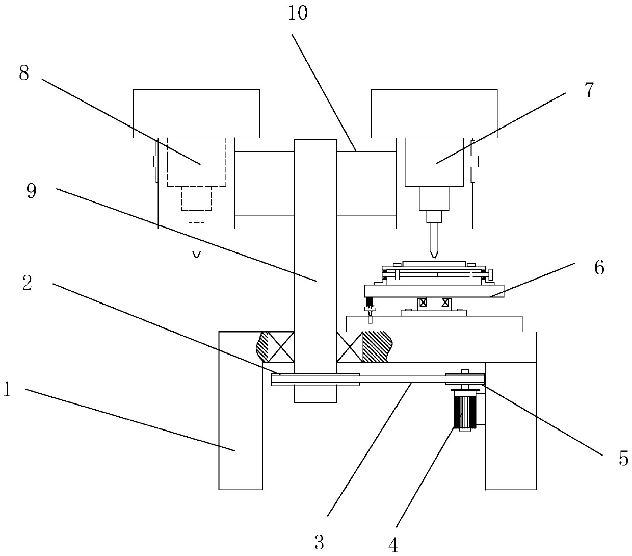 Tapping and drilling machine for disc parts