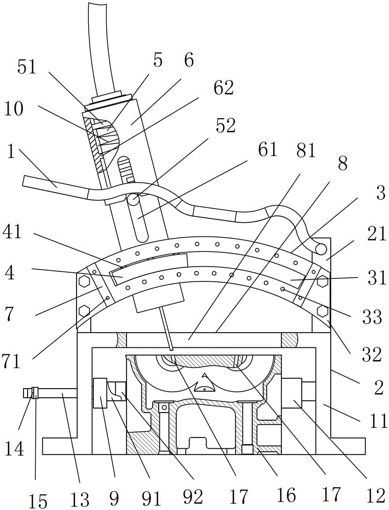 Cylinder head camshaft oil hole chamfering device