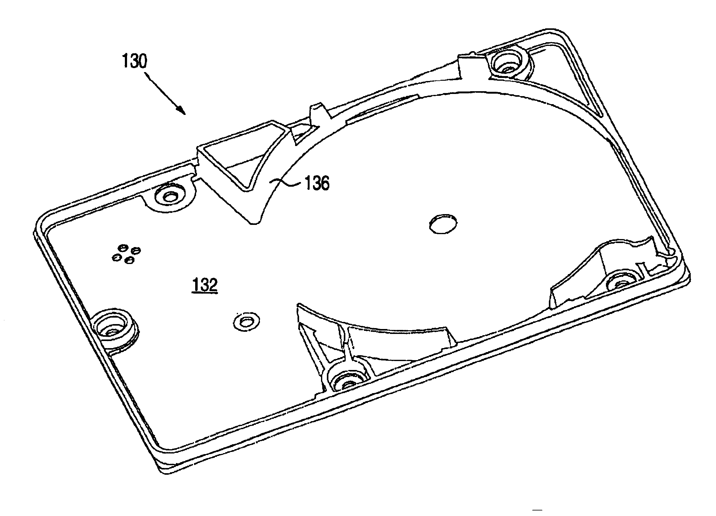 Disk drive comprising a cover shaped to improve radial and axial shrouding