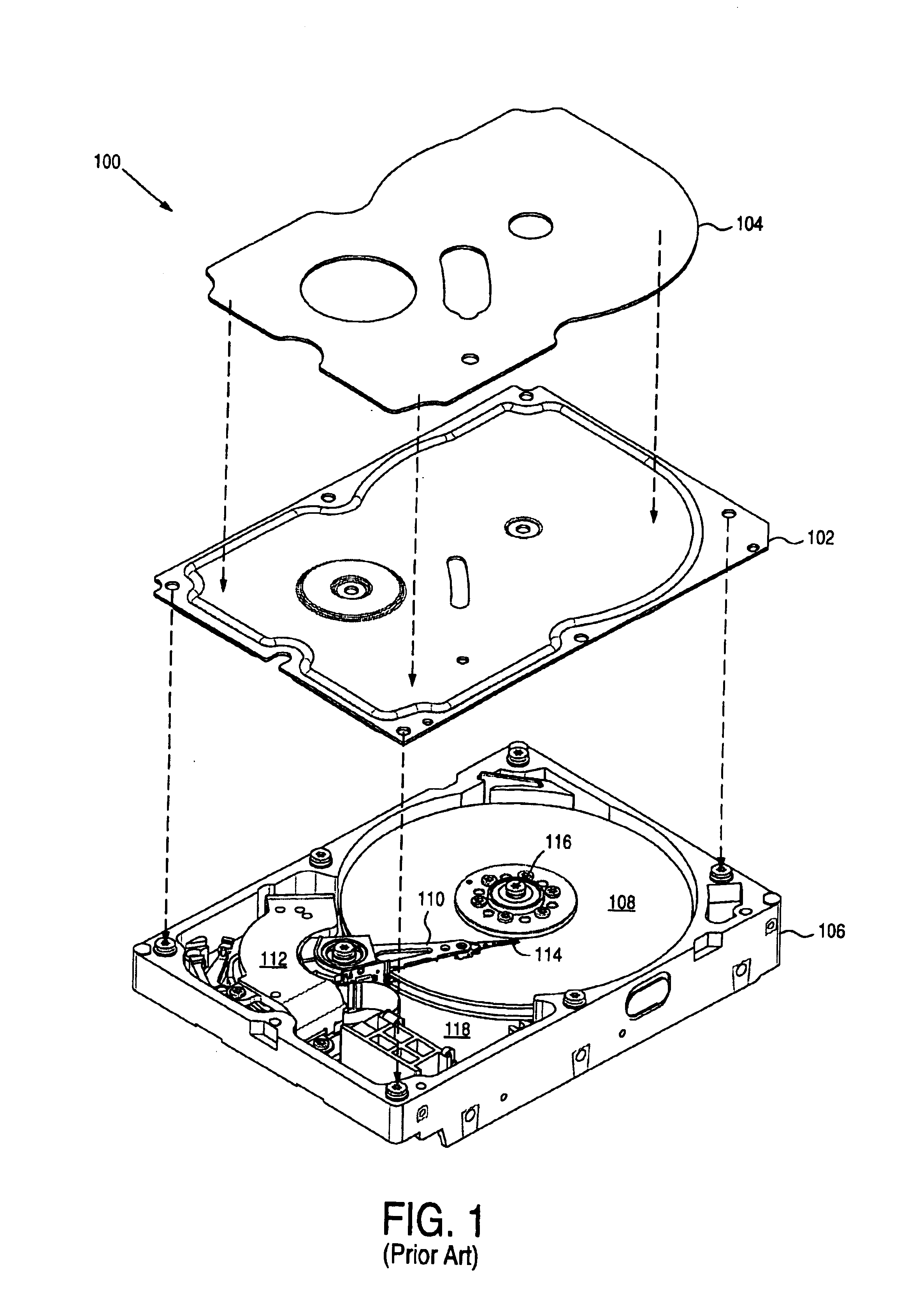 Disk drive comprising a cover shaped to improve radial and axial shrouding