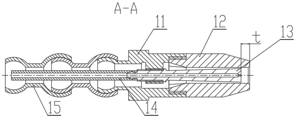 Square inner cavity nozzle with noise reduction function