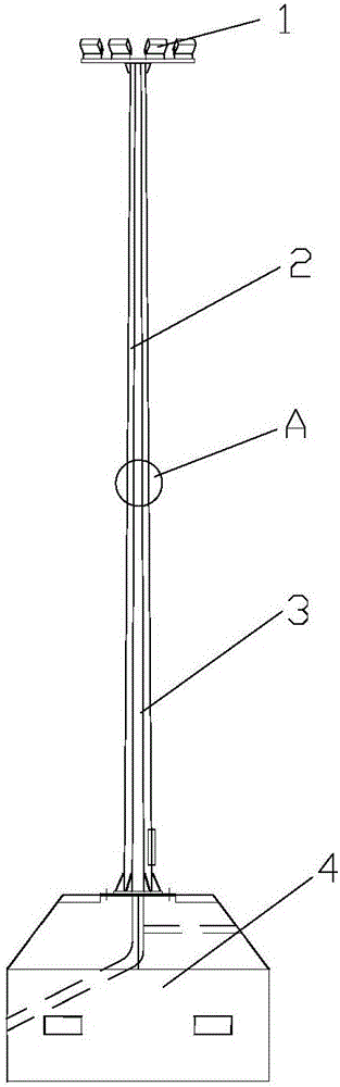 Illumination lighthouse provided with foldable light rod and used for port