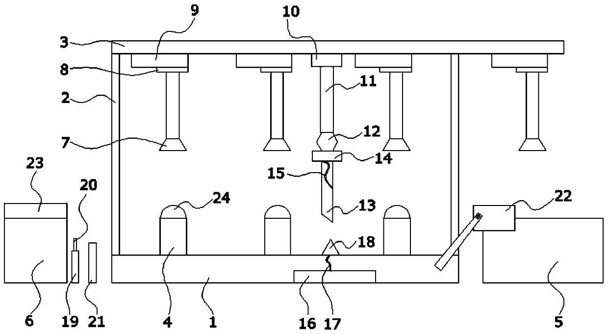 A strip glass cutting machine