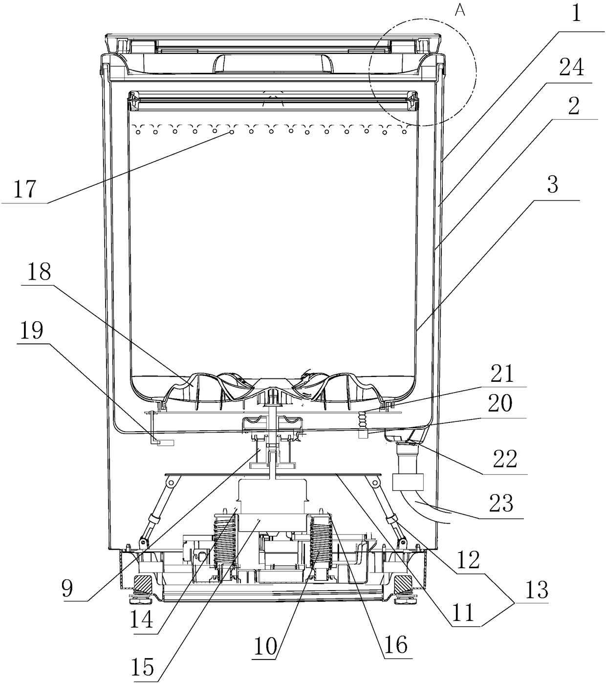 Pulsator washing machine