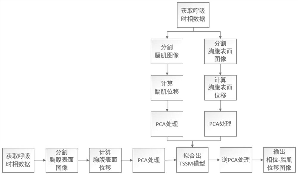 Diaphragm prediction system and method based on PCA and TSSM models