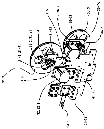 Feeding device of strip sticking machine