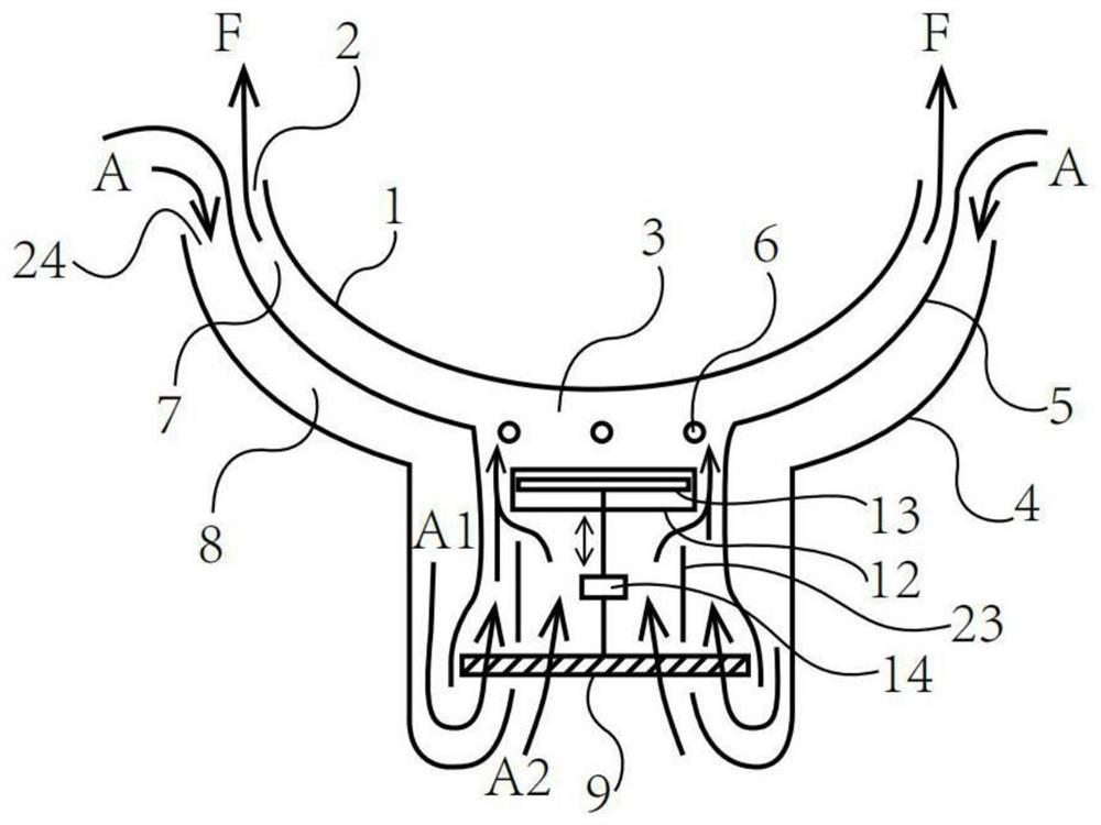 Heating system with temperature difference driving air inlet device