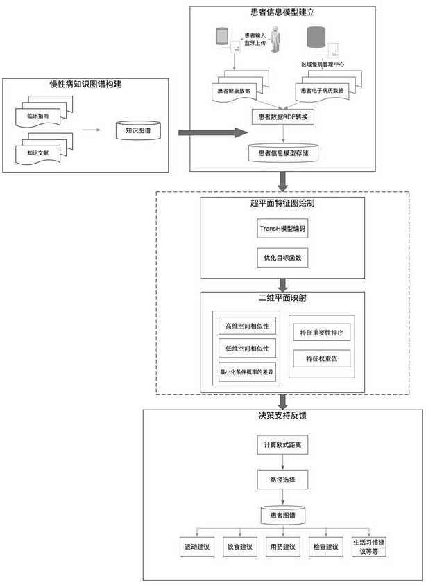 Patient data visualization method and system for chronic disease assistant decision making