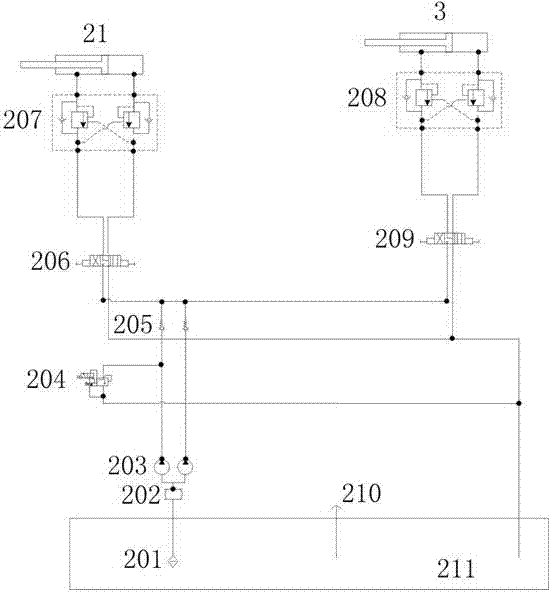 Horizontal swinging-resistance device for transport ship cargo bin for cargos with easy flowing state