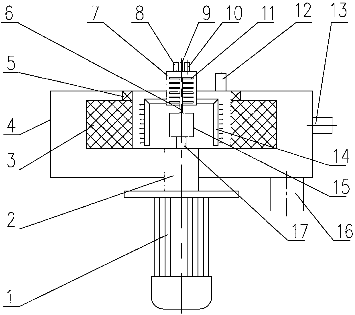 Hyper-gravity device for enhancing reaction by gas-liquid efficient premixing and application method thereof