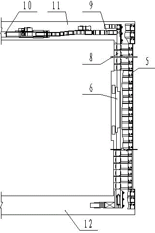 Longwall downward stratified coal gangue false roof coal mining method