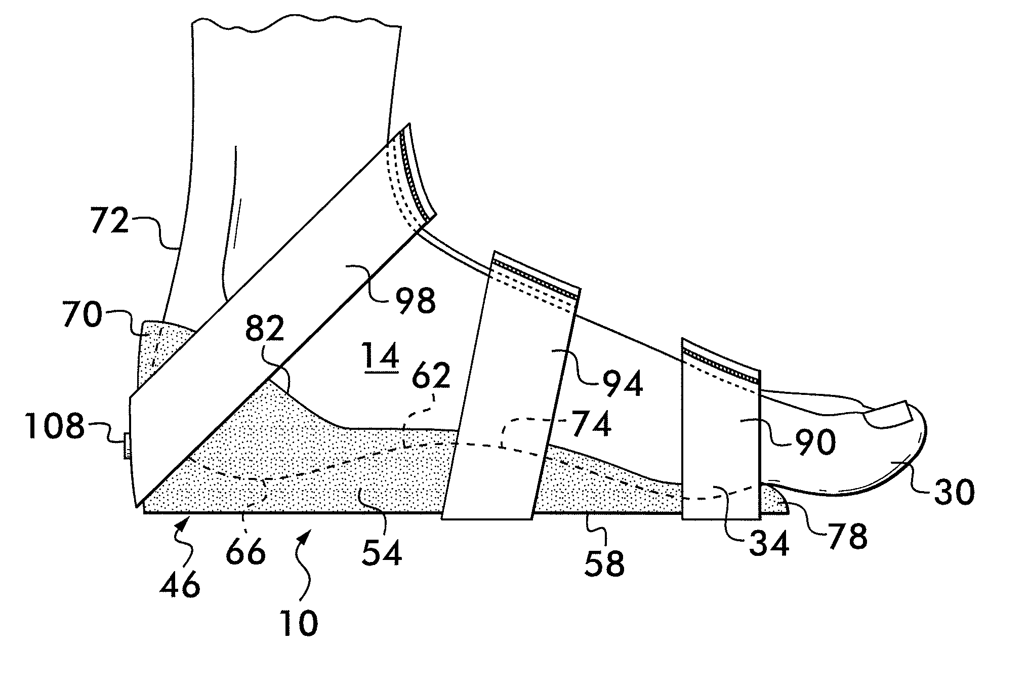 Device for applying cold therapy to feet