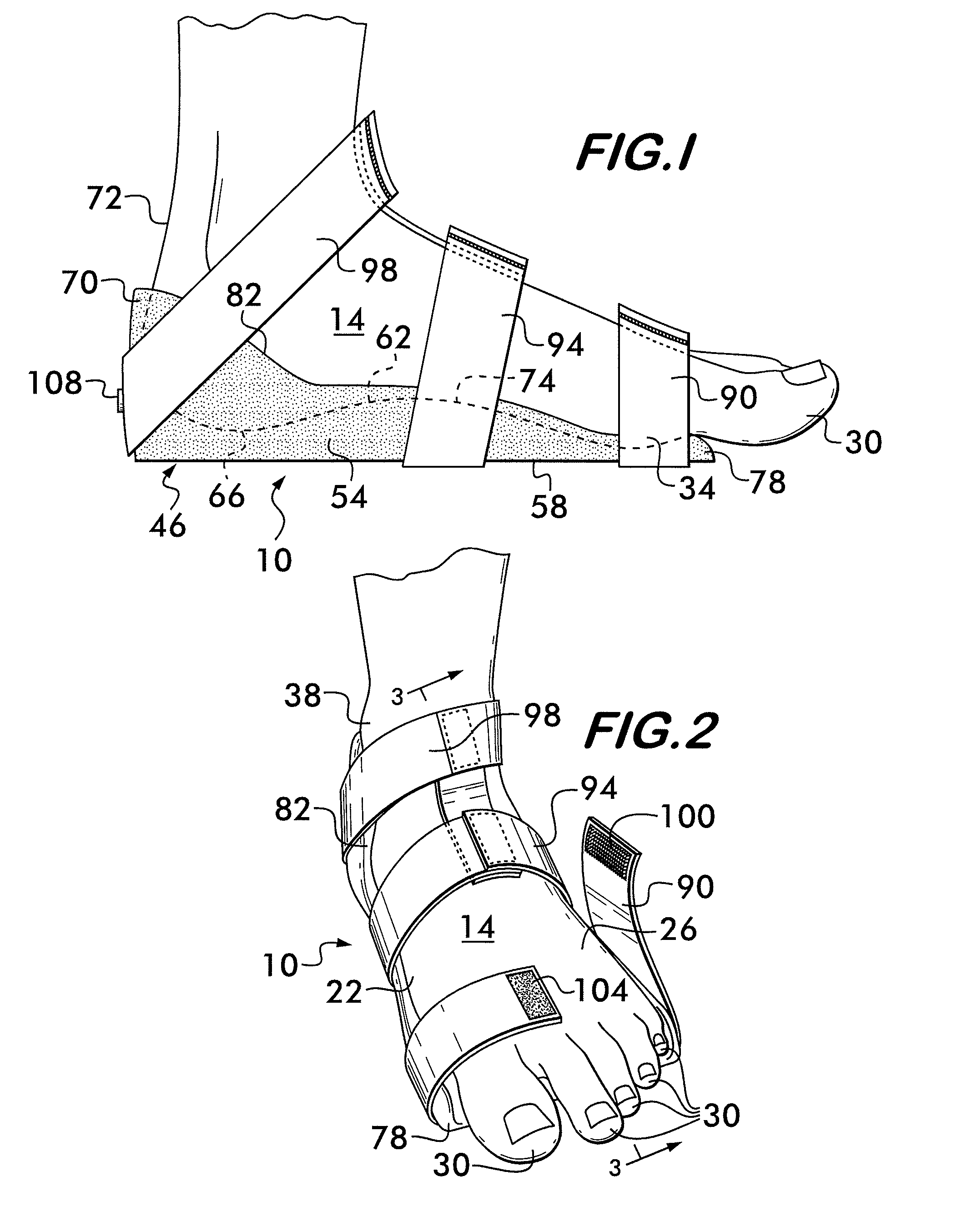 Device for applying cold therapy to feet