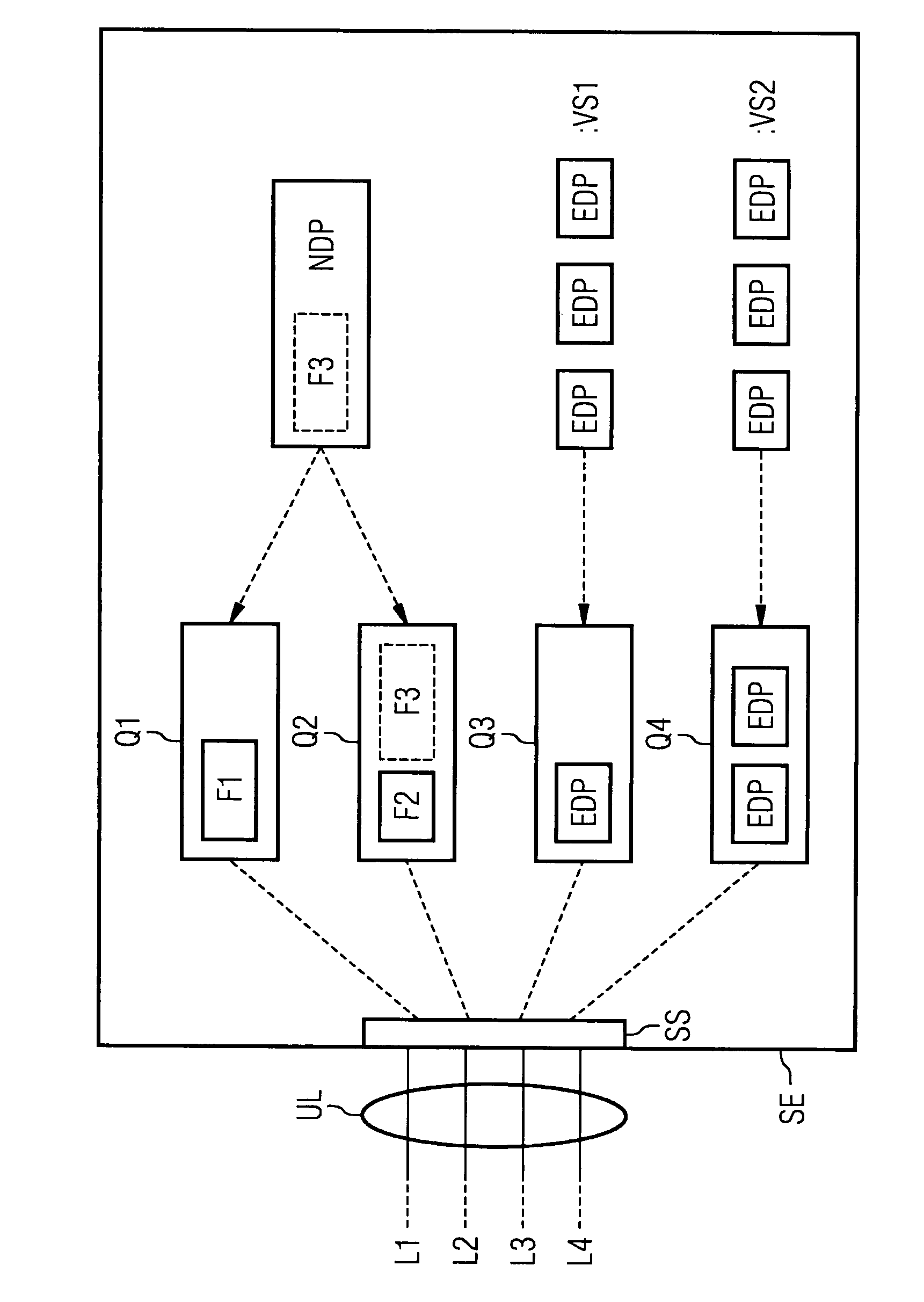 Method for transmitting data available in the form of data packets