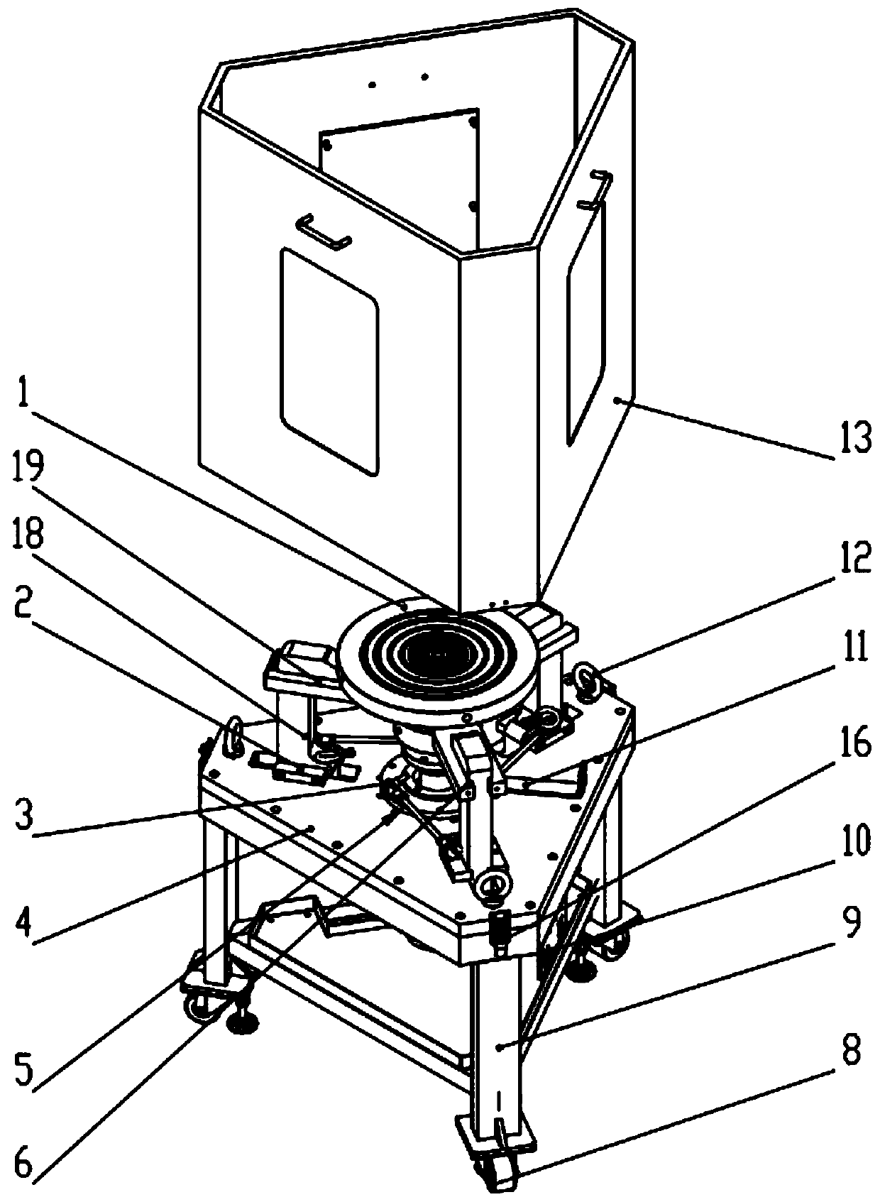 Clamping mechanism for inspecting safety valve