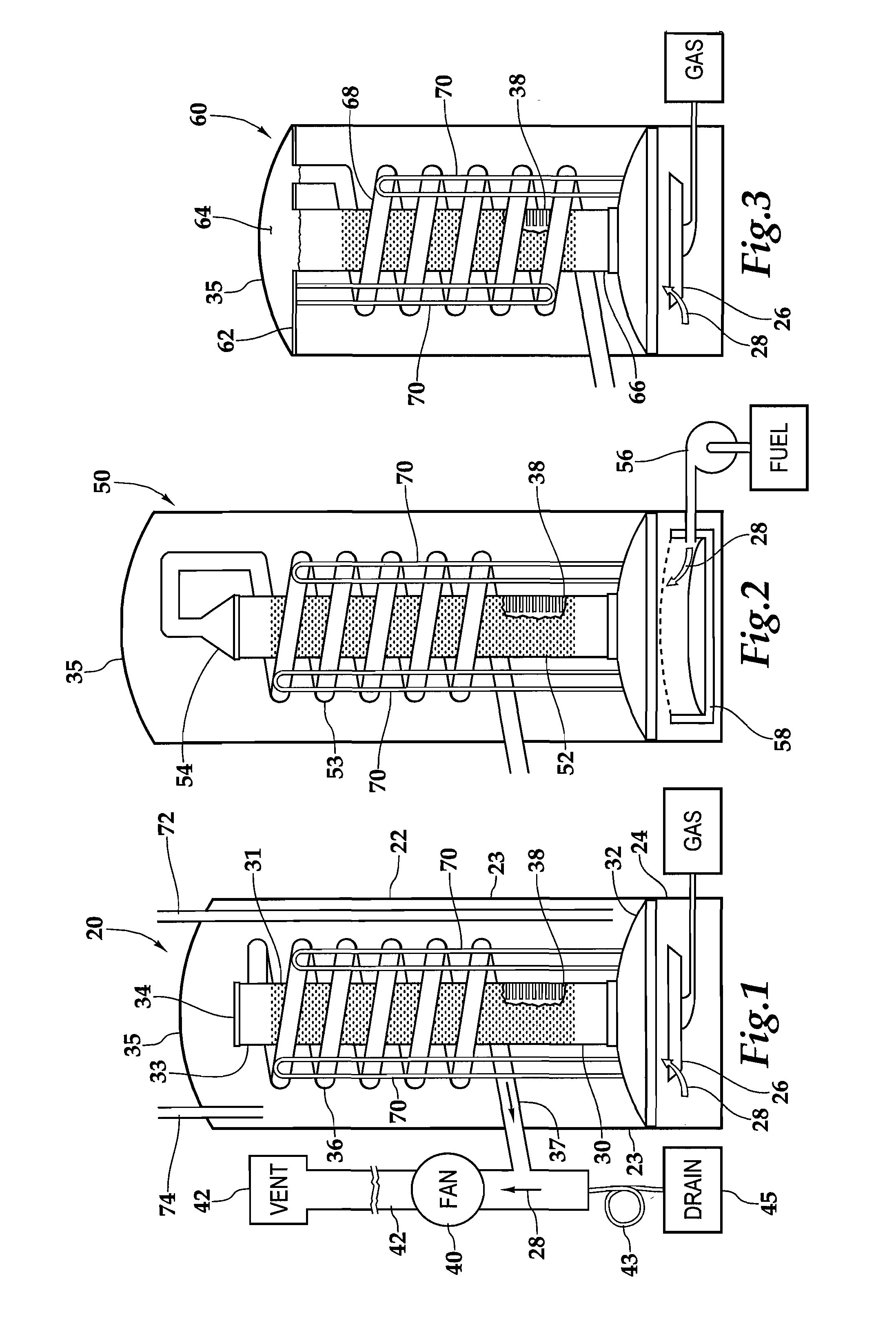 Water Heater with Condensing Flue