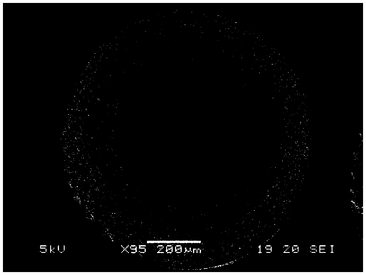 Internal pressure type composite hollow fiber nanofiltration membrane filament and preparation method thereof