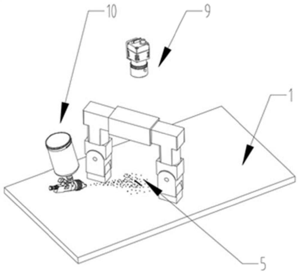 Crack magnetic powder detection method based on temperature difference