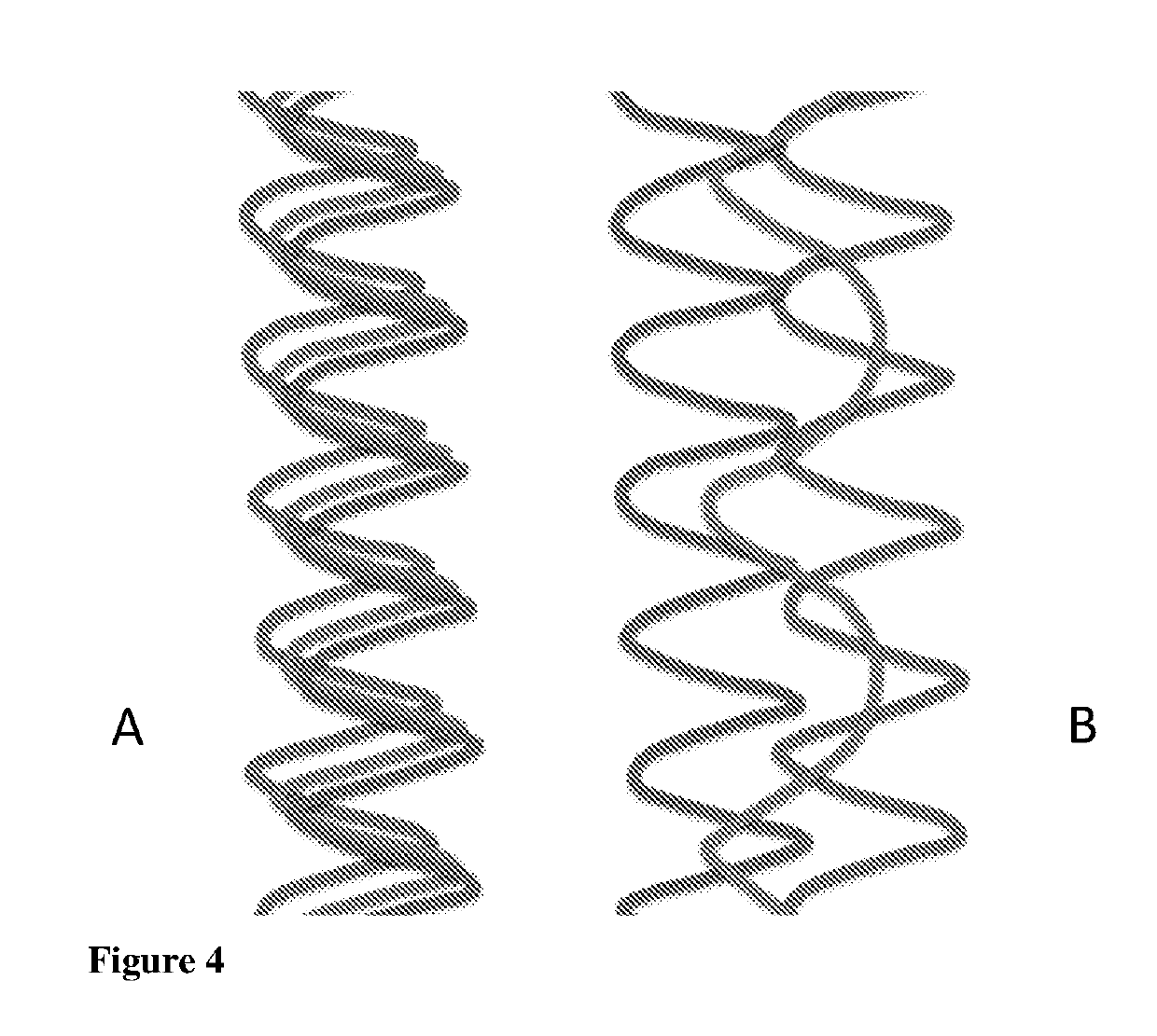 Self-coiling hollow fibre membrane