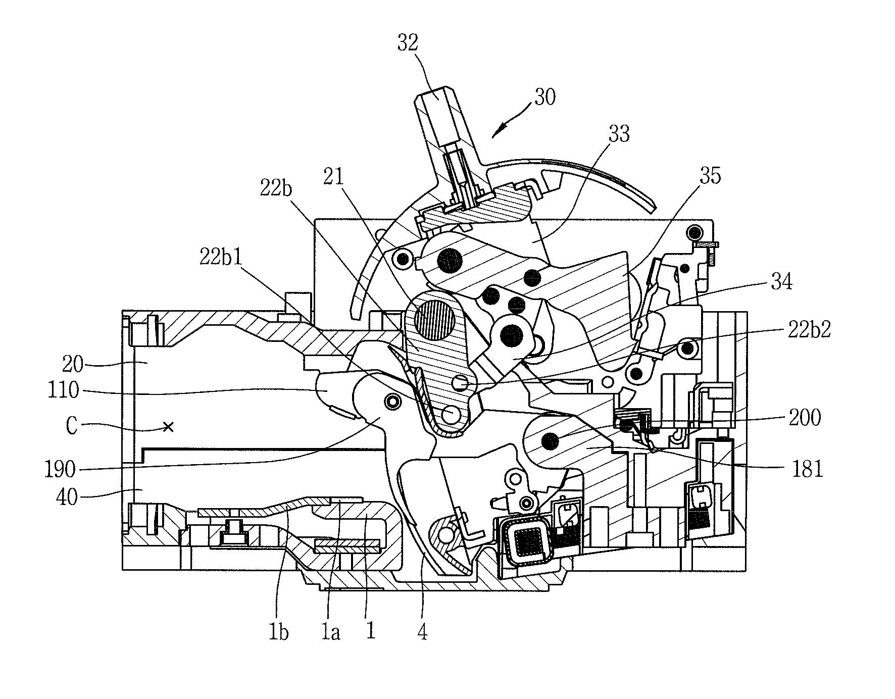 Movable contactor assembly for current limiting type molded case circuit breaker