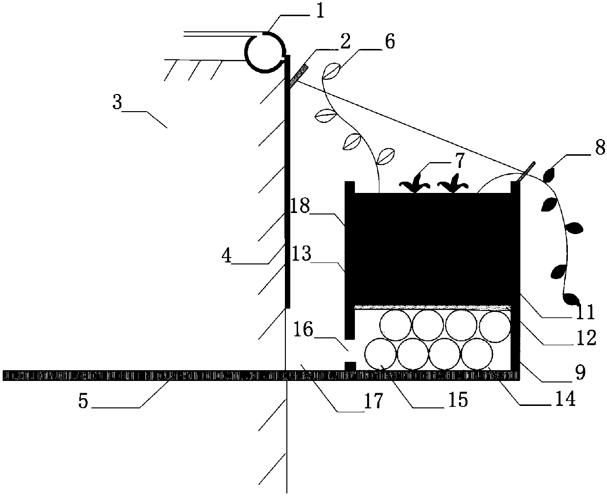 Method and irrigation system suitable for ecological governance of cliff fracture surfaces in karst stony mountain areas