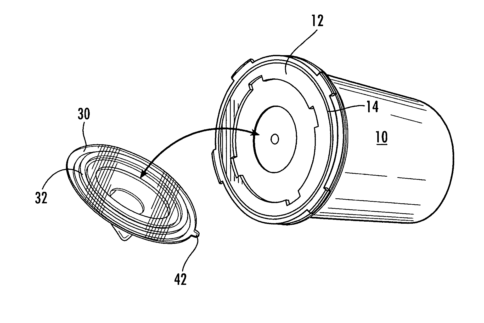 Container lid gasket protective strip for double door transfer system