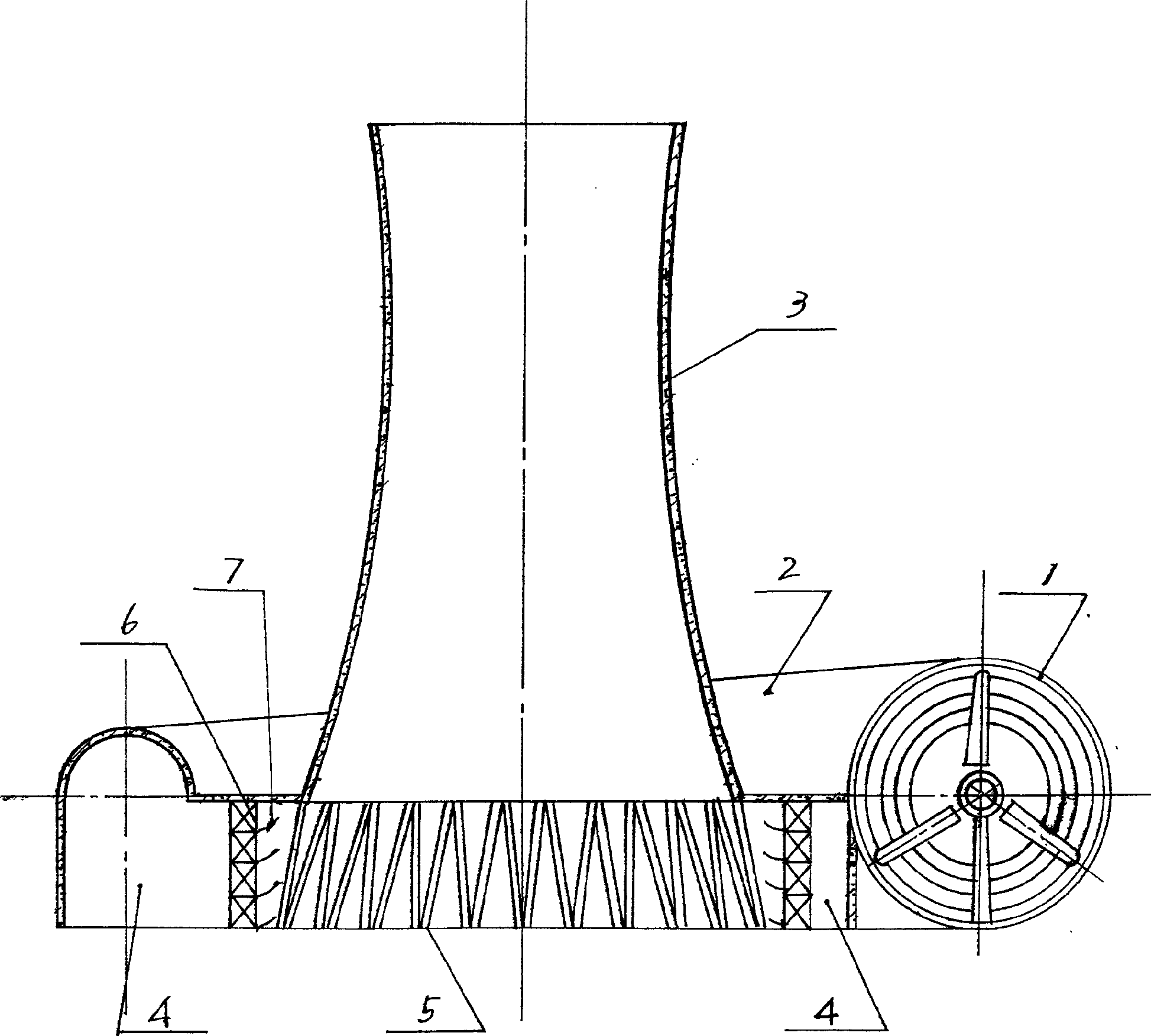 Adjustable natural wind field air cooling system