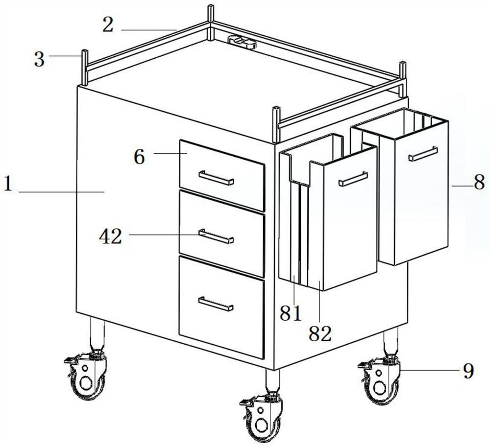 Multifunctional automatic disinfection mobile nursing treatment vehicle