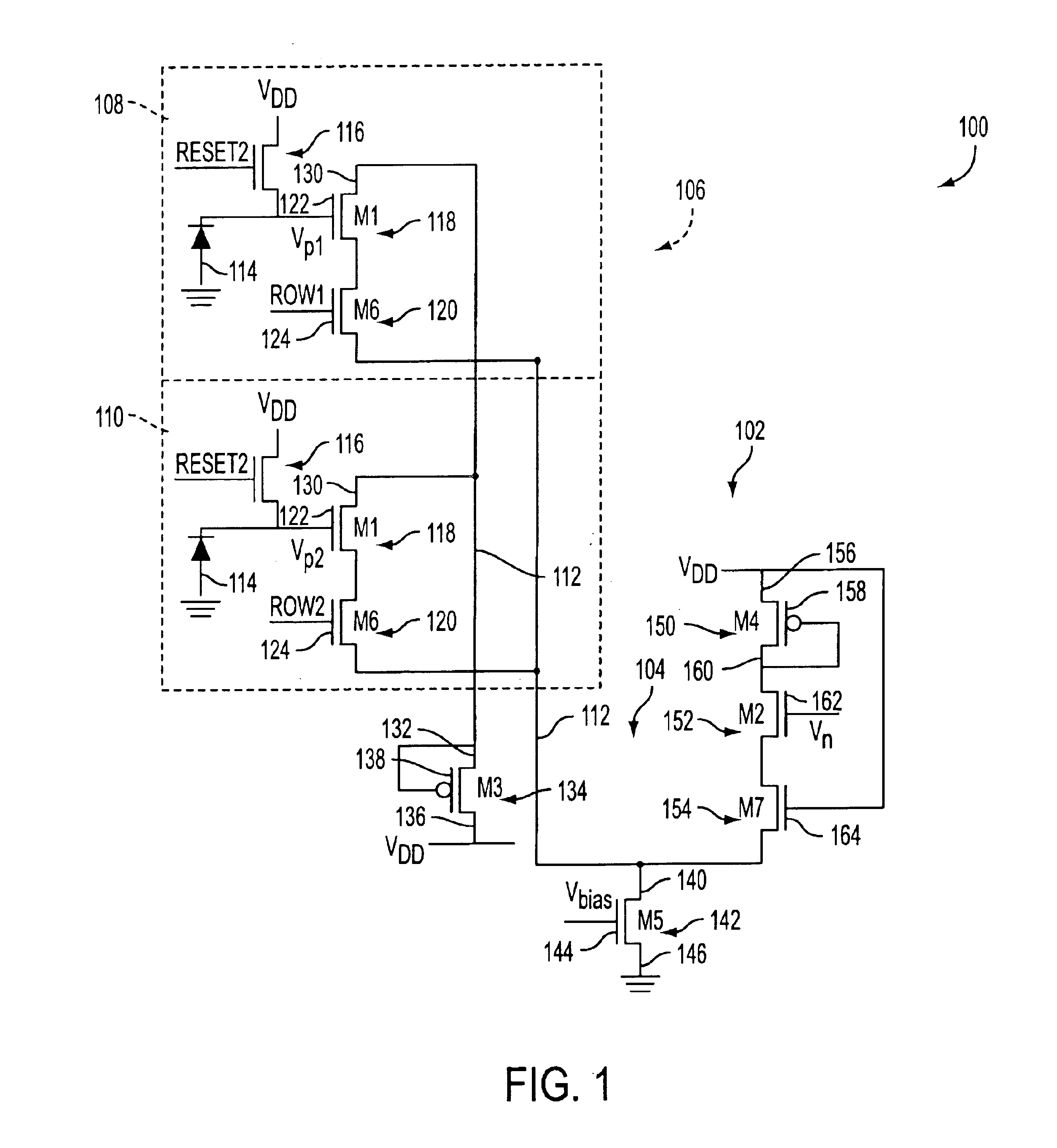 Active pixel sensor (APS) readout structure with amplification