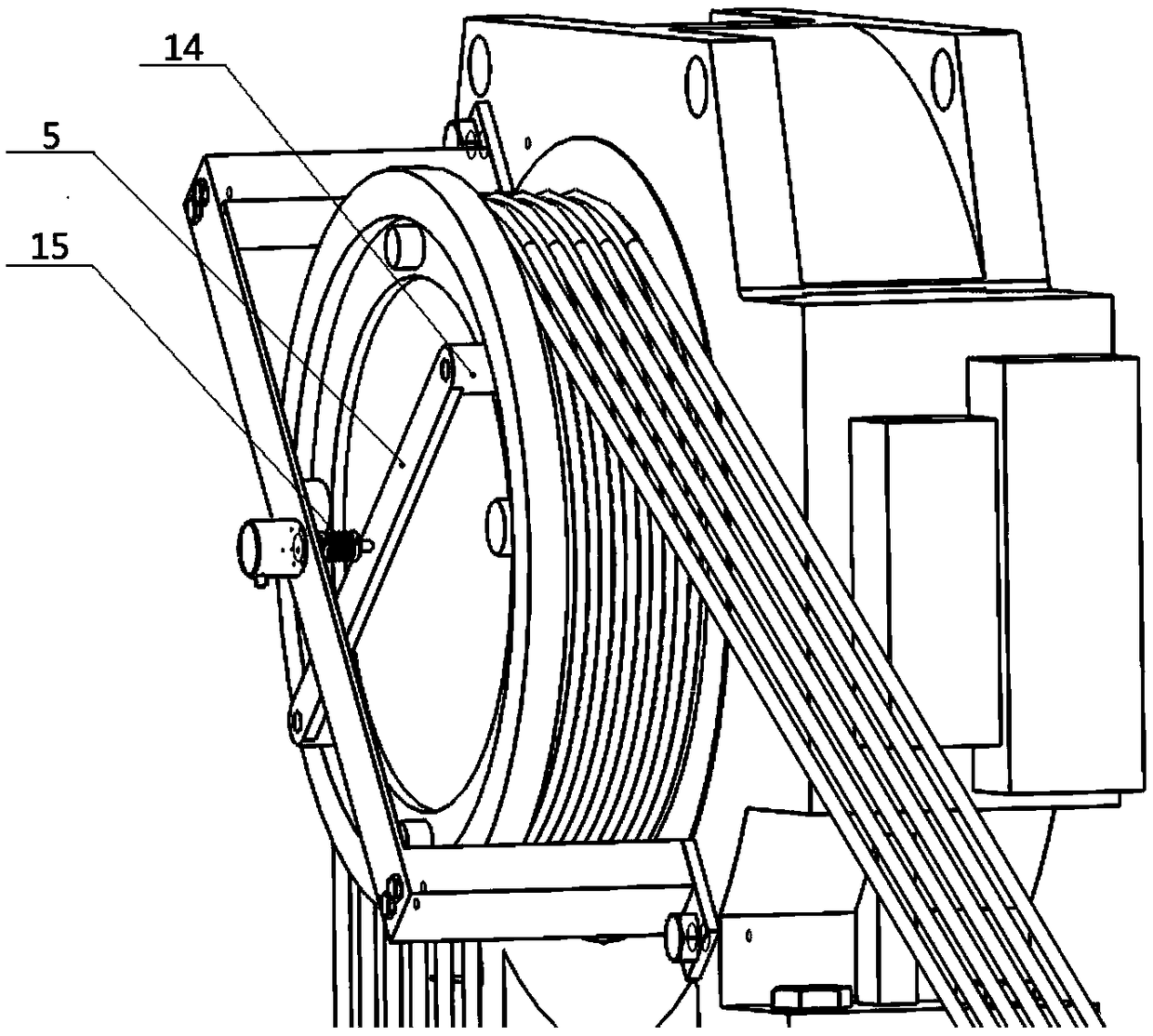 Elevator traction wheel sliding detection device and method