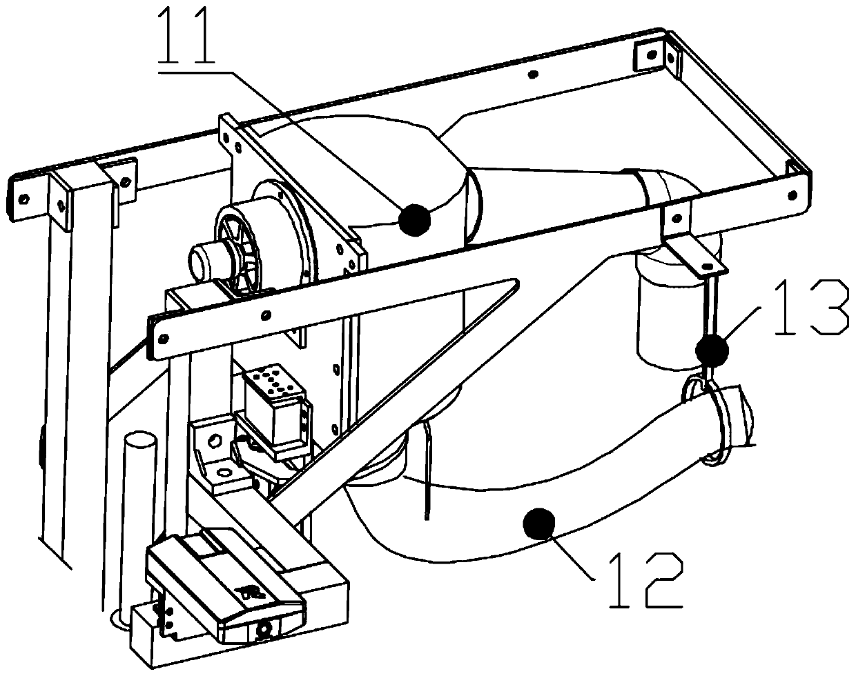 Suction type granule transferring AGV and method thereof