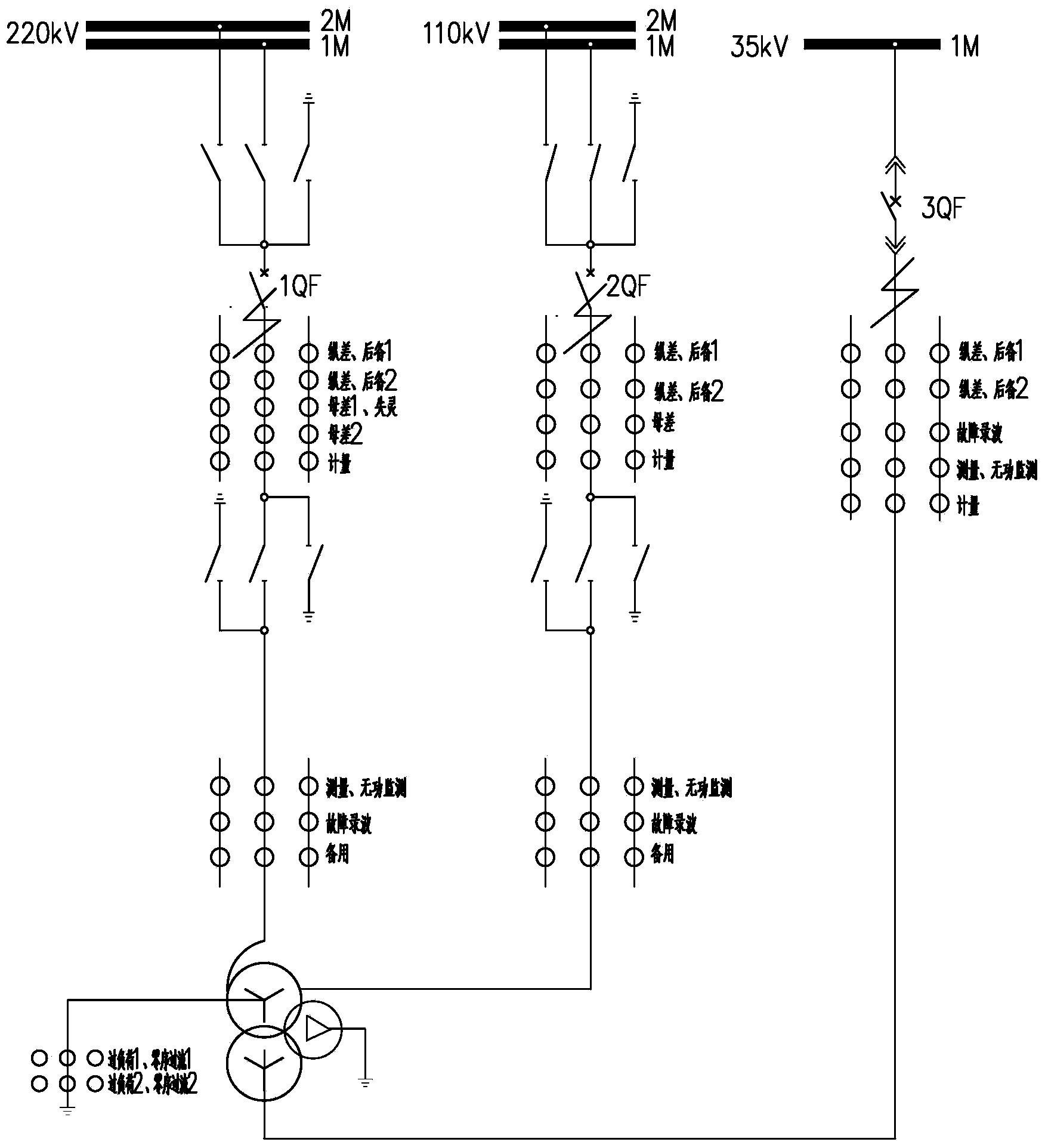 Relay protection method for dead-zone faults of voltage transformers on basis of starting at switching positions and sealed current transformers TA